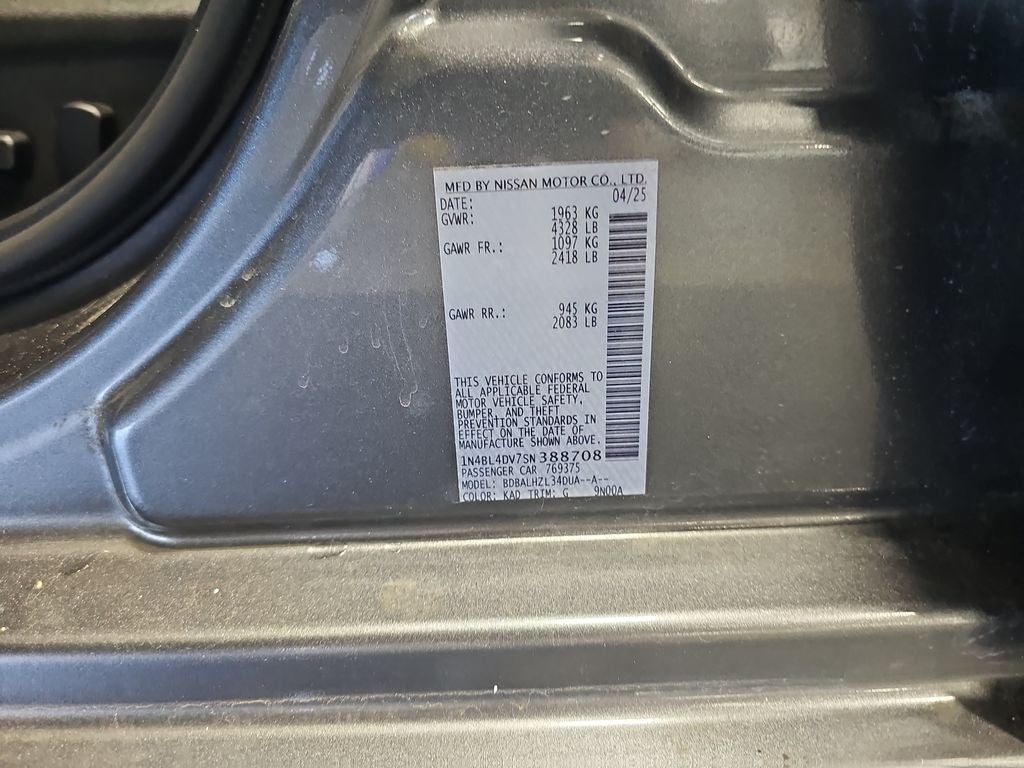 2025 Nissan Altima 2.5 SV
