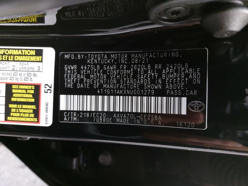 2022 Toyota Camry Base