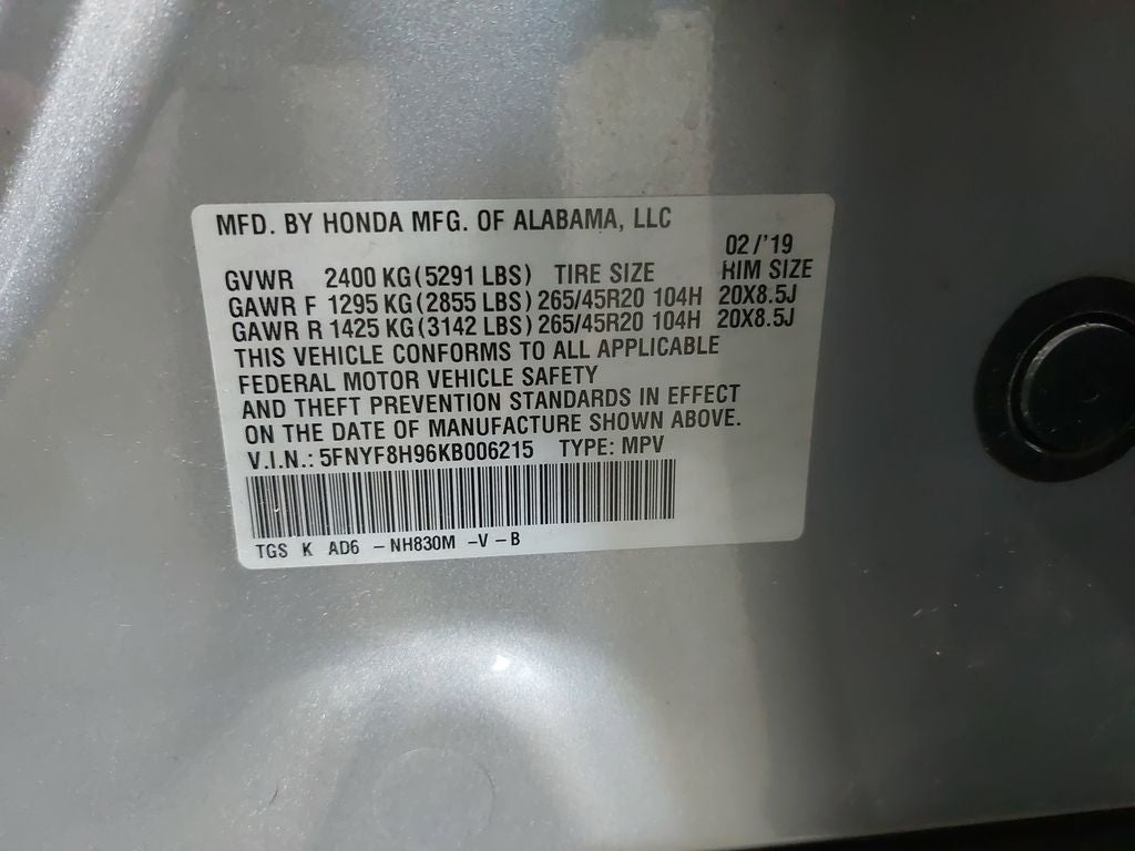 2019 Honda Passport Touring