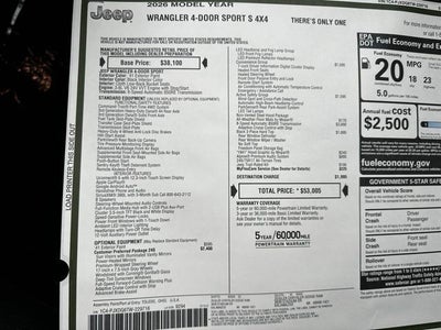 2026 Jeep Wrangler Sport S