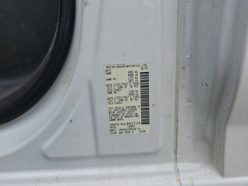 2020 Nissan NV3500 HD Cargo SL High Roof