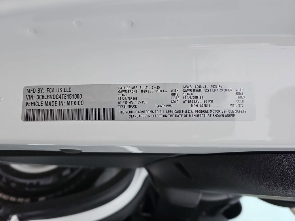 2026 RAM ProMaster 2500 High Roof