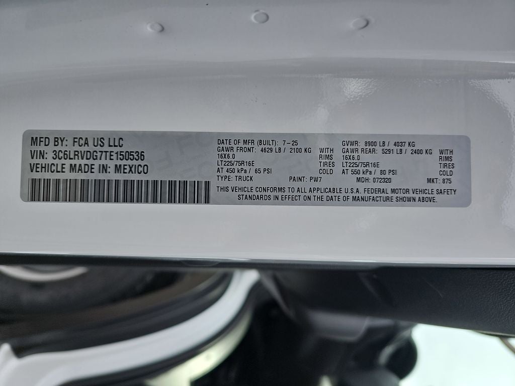 2026 RAM ProMaster 2500 High Roof