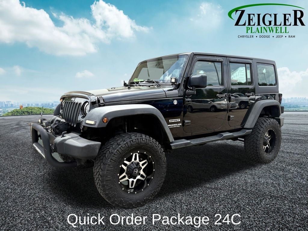 2014 Jeep Wrangler Unlimited Sport Black 3-Piece Hard Top