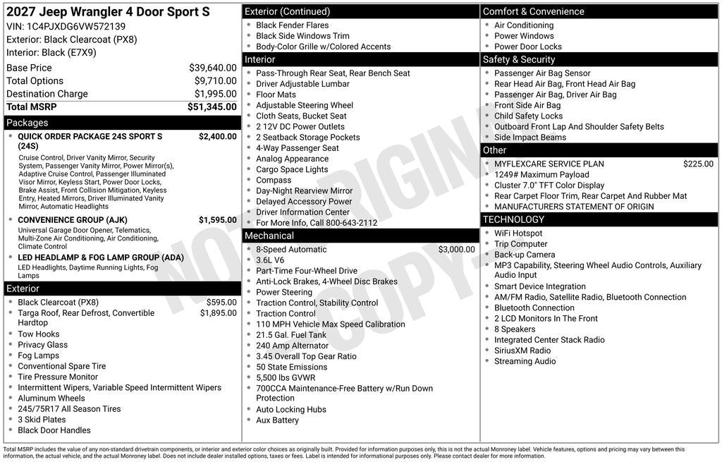 2027 Jeep Wrangler Sport S