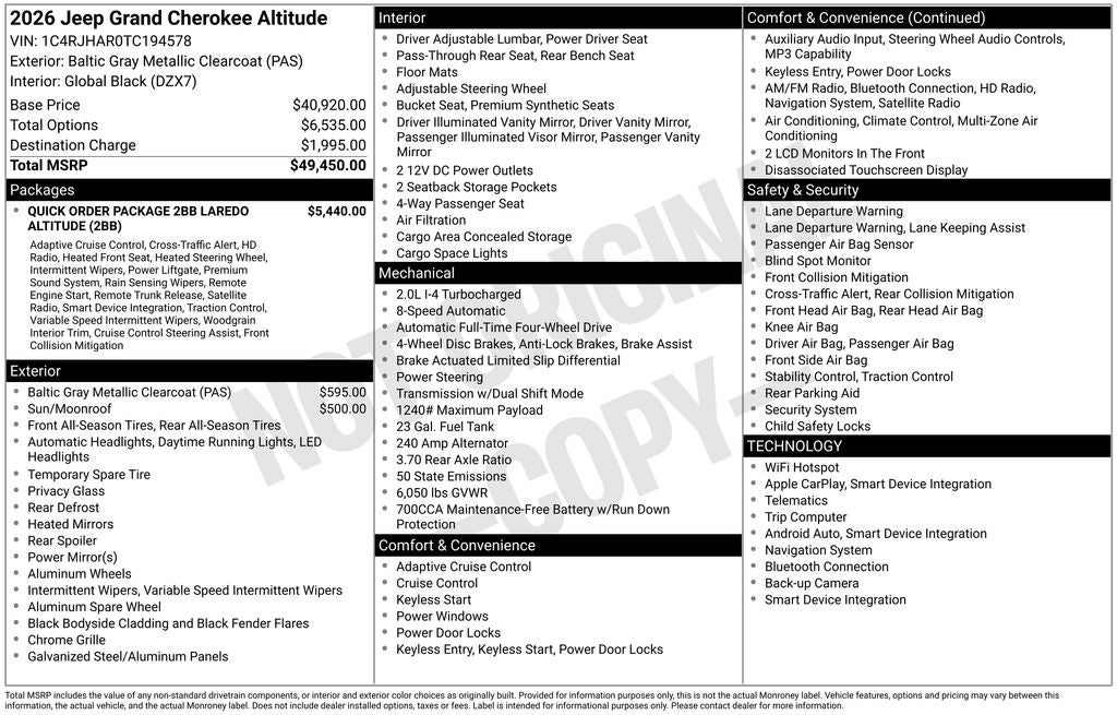 2026 Jeep Grand Cherokee Laredo