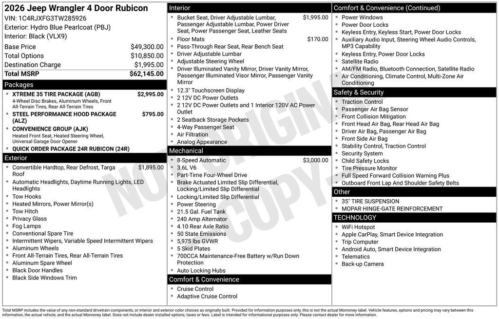 2026 Jeep Wrangler Rubicon