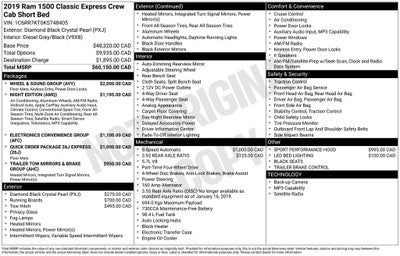 2019 RAM 1500 Classic Express ParkView Rear Back-Up Camera & Integrated Voice Co