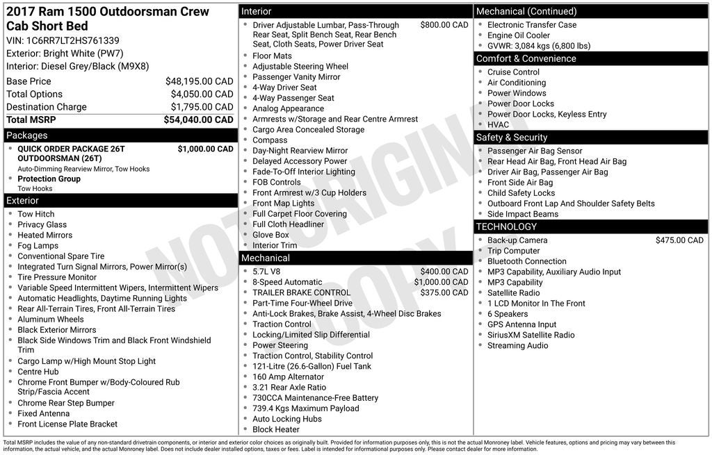 2017 RAM 1500 SLT