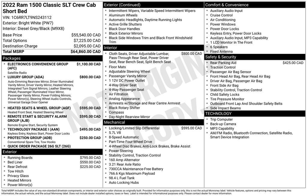 2022 RAM 1500 Classic SLT