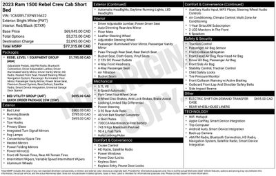 2023 RAM 1500 Rebel Navigation System
