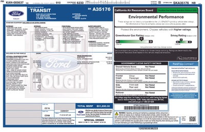 2025 Ford Transit-250 Base Remote keyless entry