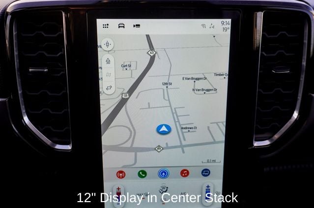 2025 Ford Ranger XLT 12" Display in Center Stack & 360-Degree Camera