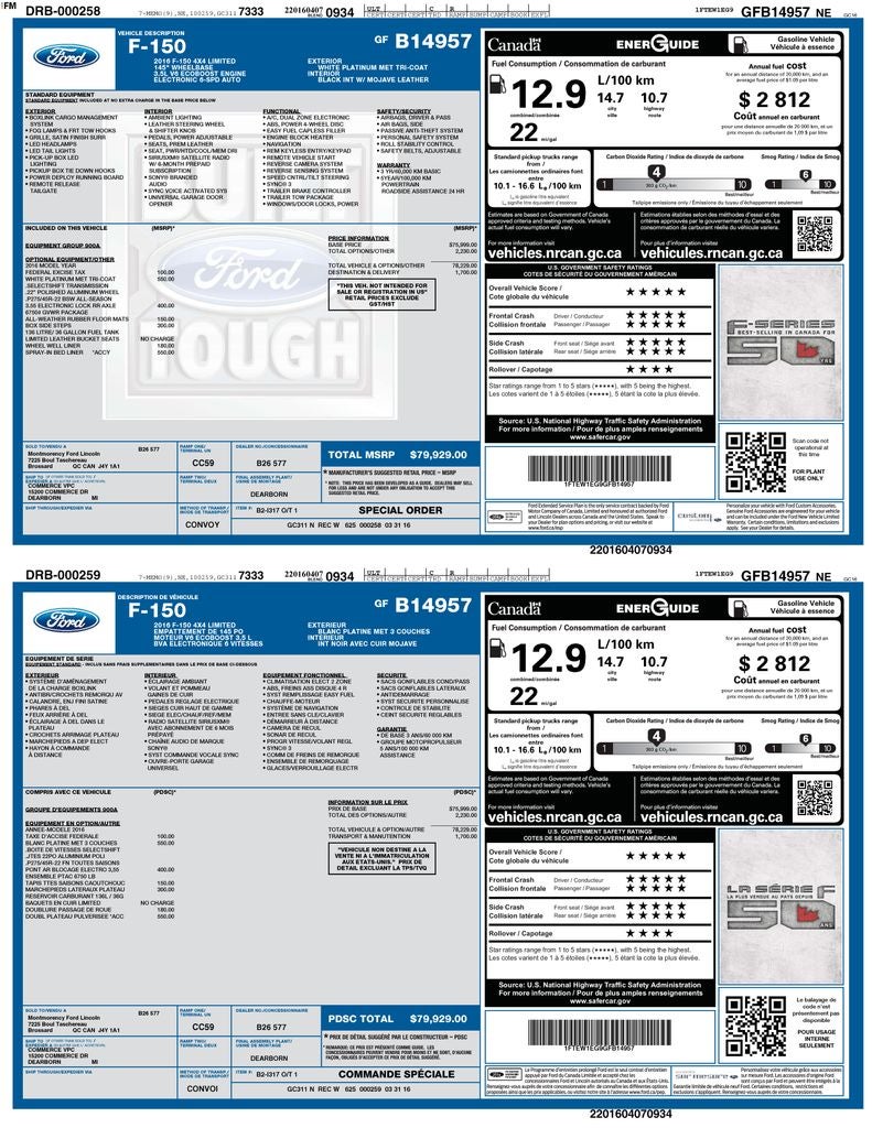 2016 Ford F-150 Limited