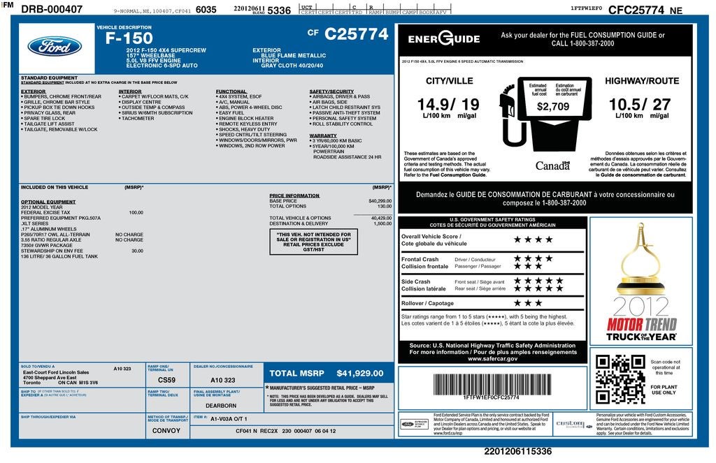 2012 Ford F-150 Base
