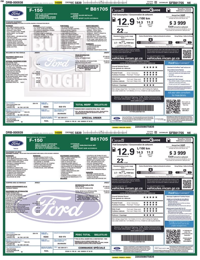 2025 Ford F-150 Tremor
