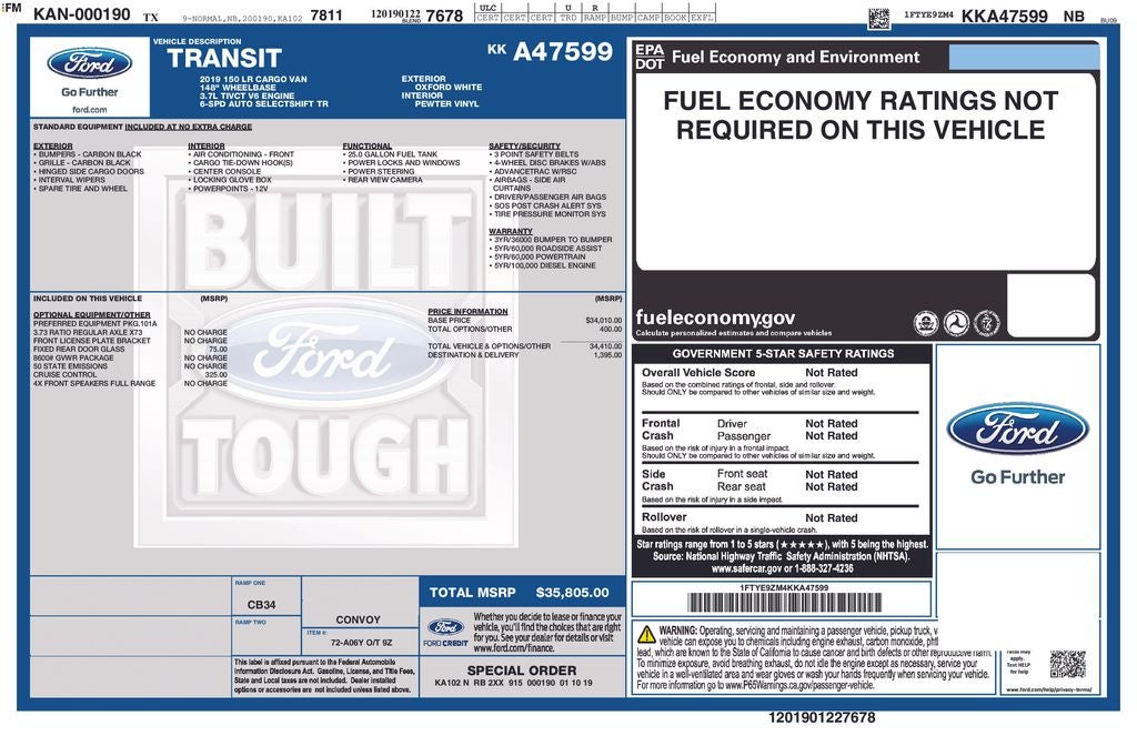 2019 Ford Transit-150 Base