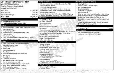 2014 Chevrolet Cruze 1LT