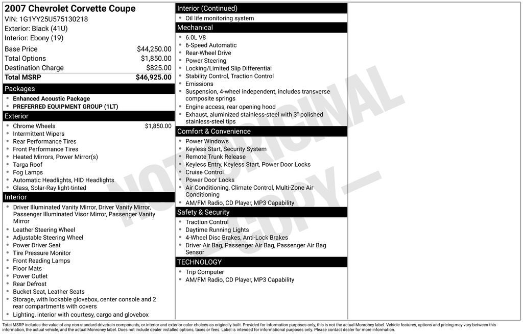 2007 Chevrolet Corvette Base
