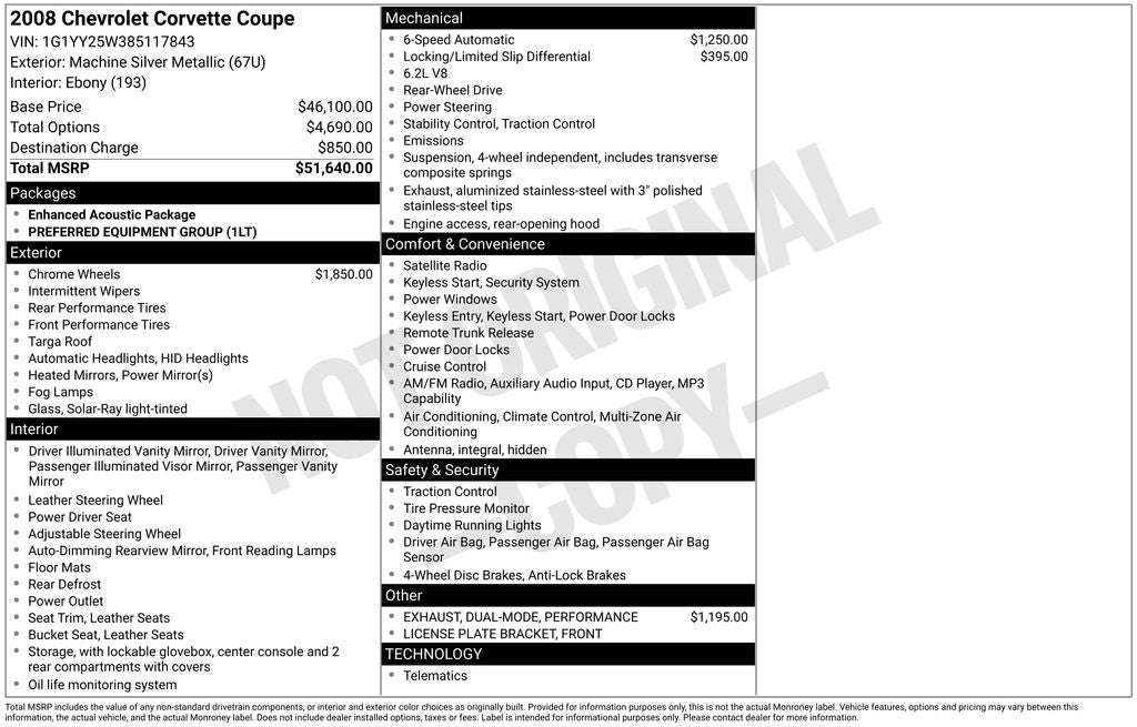 2008 Chevrolet Corvette Base