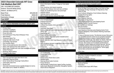 2023 Chevrolet Colorado Work Truck