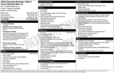 2025 Chevrolet Silverado 1500 LT Remote Vehicle Starter