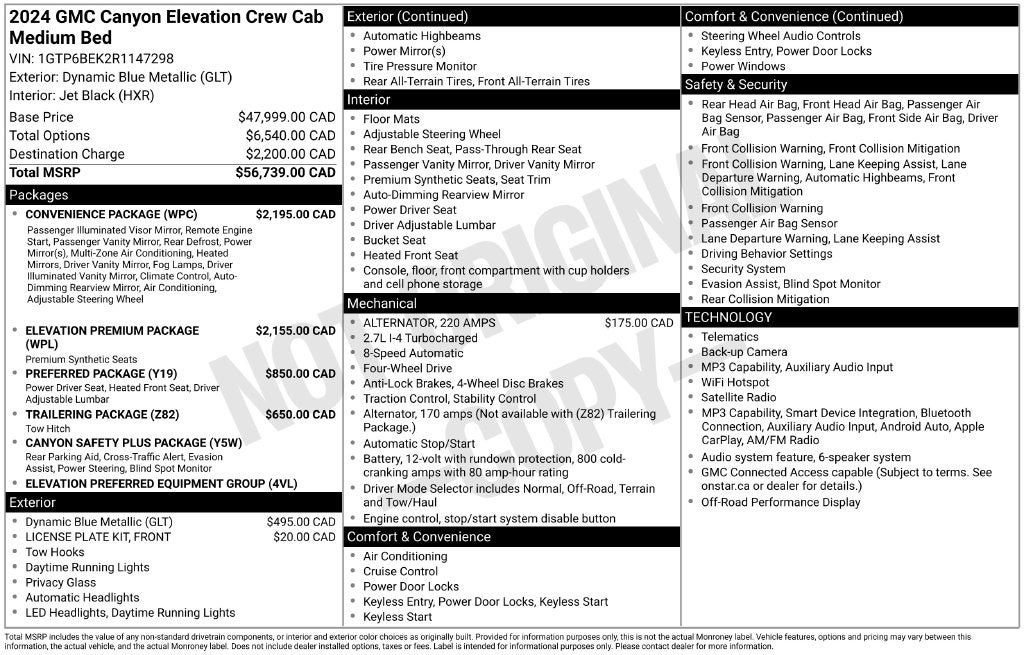 2024 GMC Canyon Elevation