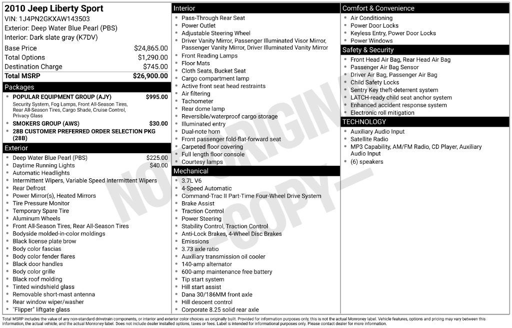2010 Jeep Liberty Sport
