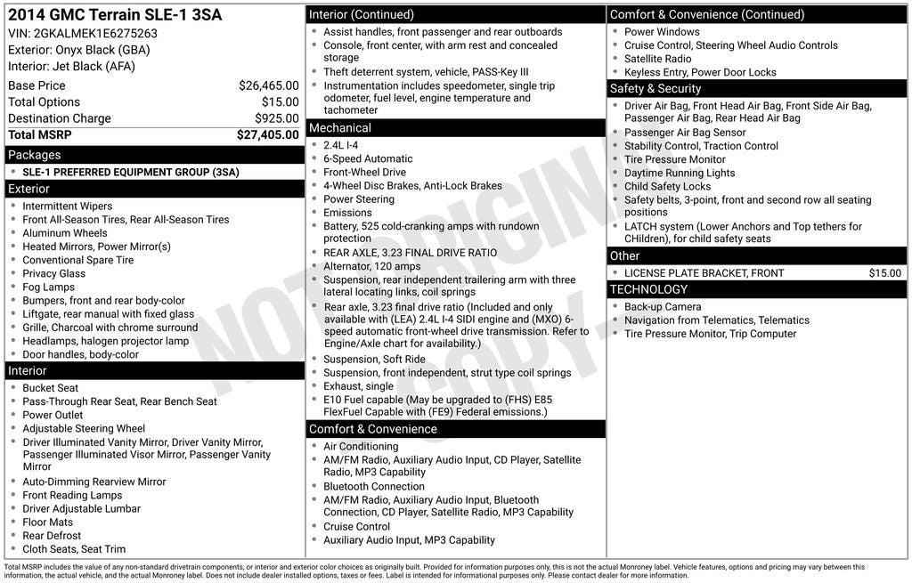 2014 GMC Terrain SLE-1