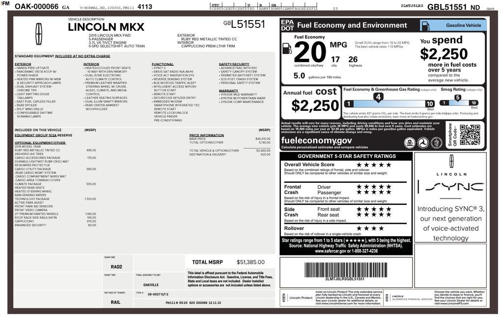 2016 Lincoln MKX Reserve