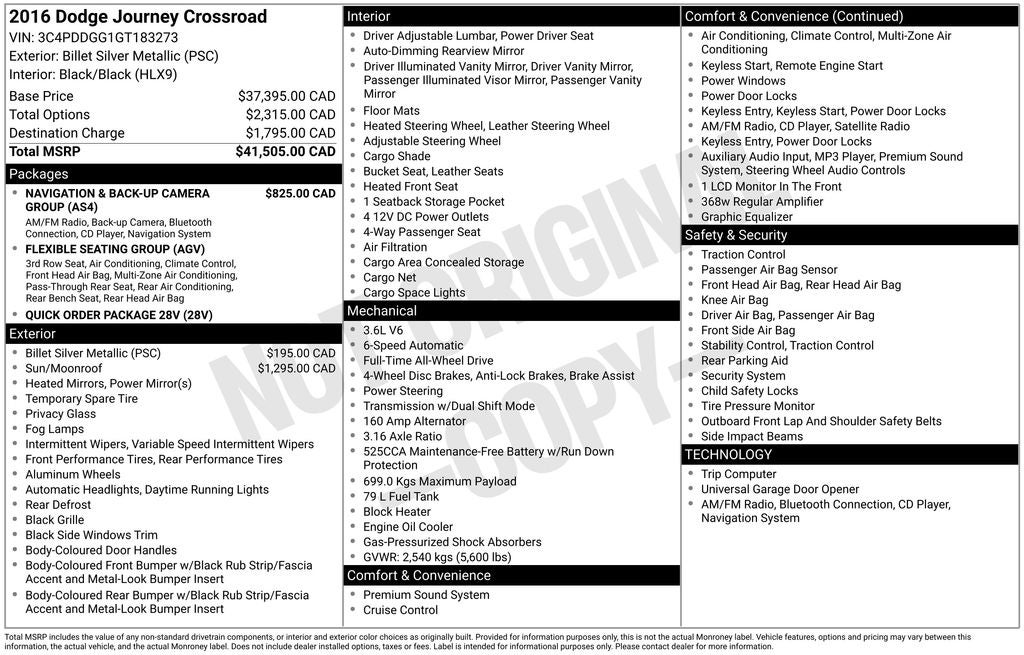 2016 Dodge Journey Crossroad