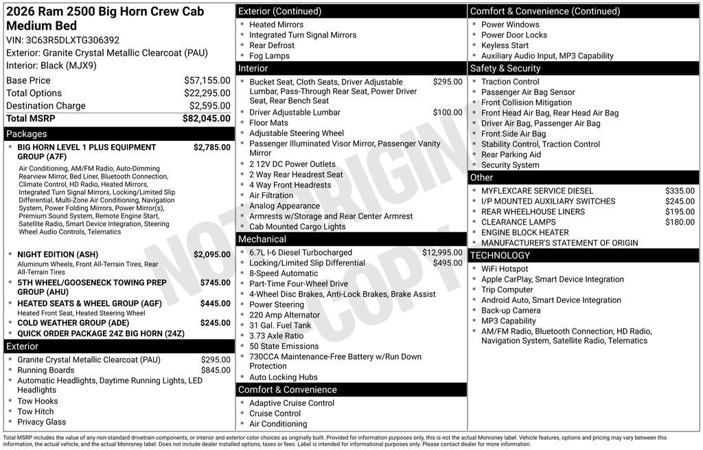 2026 RAM 2500 Big Horn