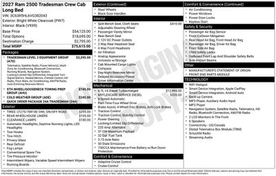2027 RAM 2500 Tradesman