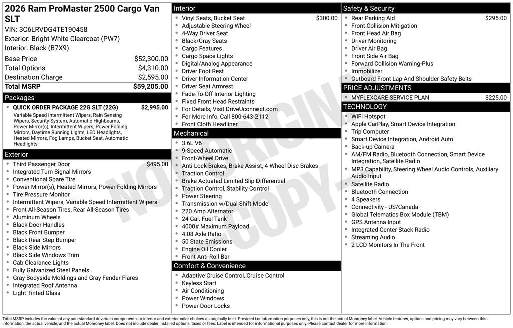 2026 RAM ProMaster 2500 High Roof