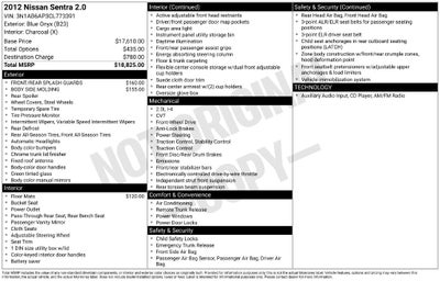2012 Nissan Sentra 2.0