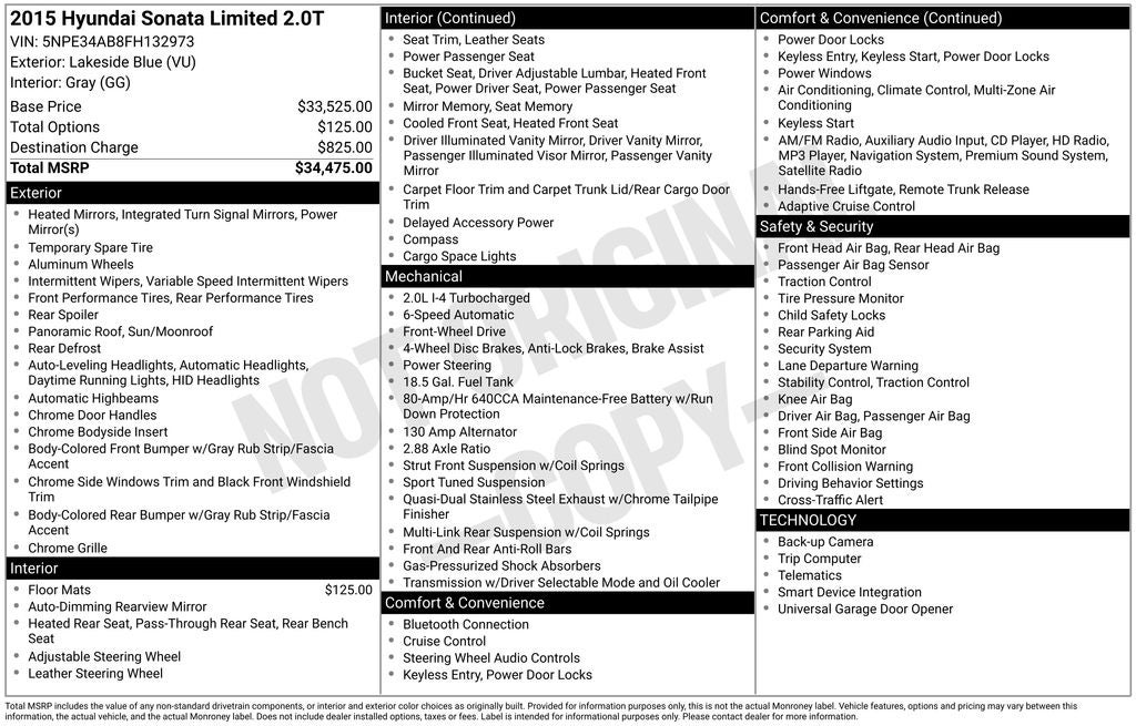 2015 Hyundai Sonata Limited