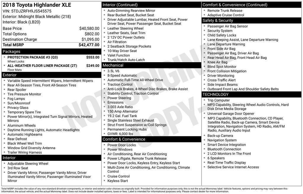 2018 Toyota Highlander XLE