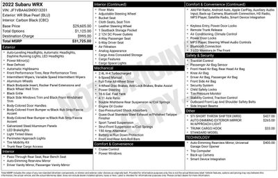 2022 Subaru WRX Base