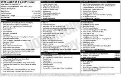 2022 Mazda Mazda CX-5 2.5 S Preferred Package