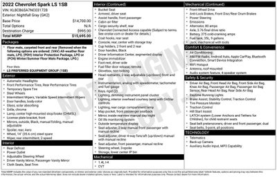 2022 Chevrolet Spark LS