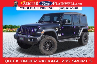 2018 Jeep Wrangler Unlimited Sport S V6 4 DOOR LIFT KIT CUSTOM WHEELS TIRES