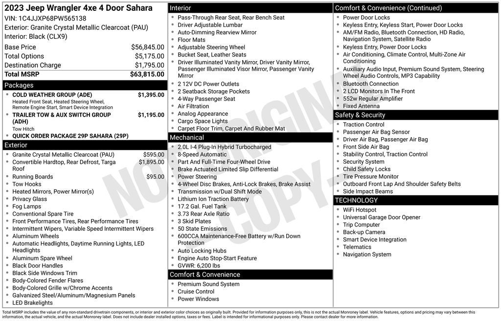 2023 Jeep Wrangler Sahara 4xe