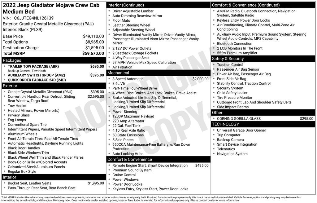 2022 Jeep Gladiator Mojave