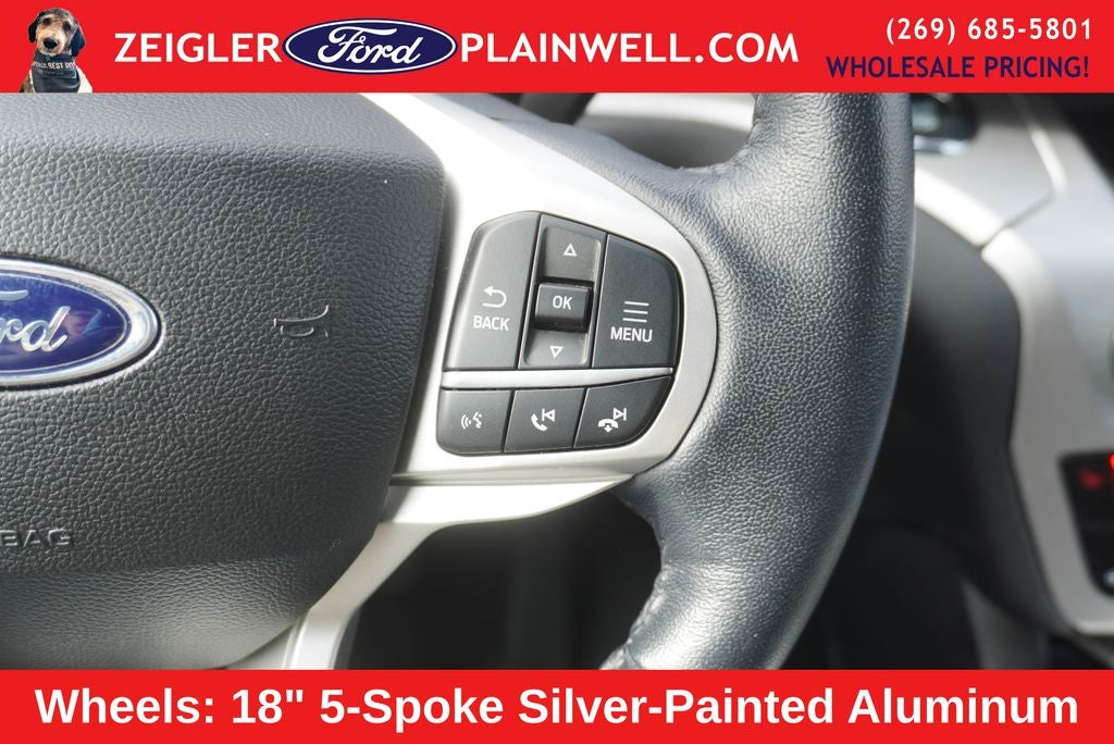 2022 Ford Explorer XLT 202A Pkg 4x4 Heated Leather & Steering Navigation