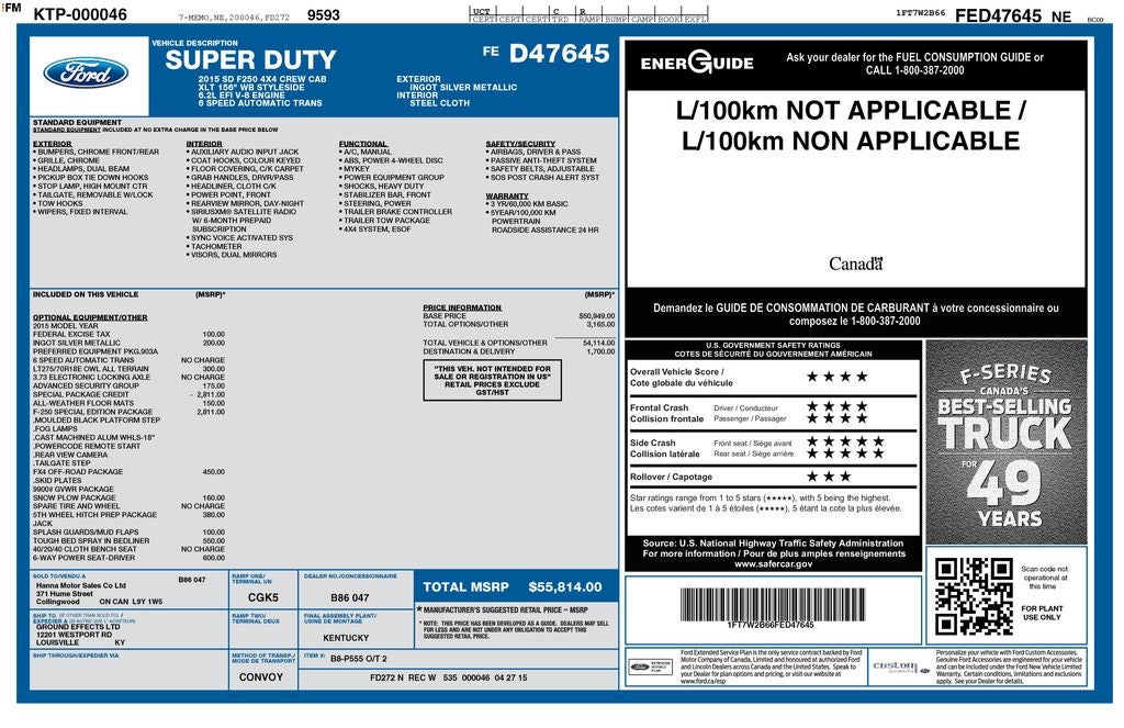 2015 Ford F-250SD Base