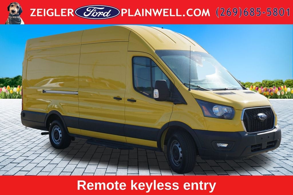 2022 Ford Transit-250 Base High Roof Extended Yellow Cargo Van Navigation R C