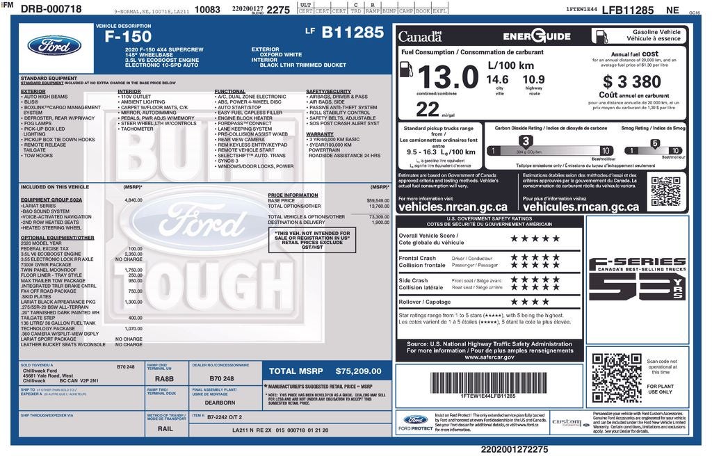 2020 Ford F-150 Base