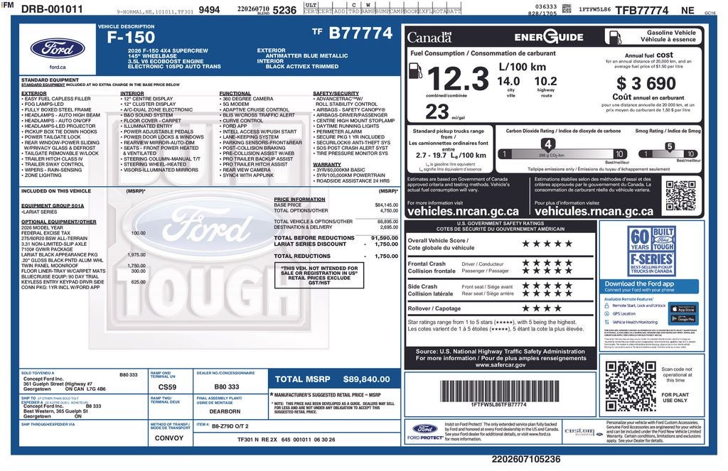2026 Ford F-150 Lariat