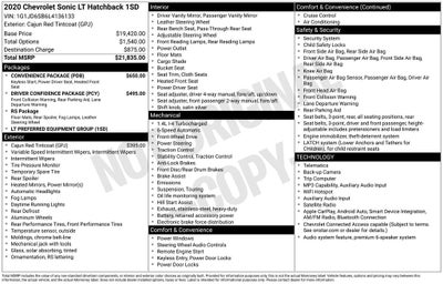 2020 Chevrolet Sonic LT