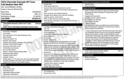 2022 Chevrolet Colorado Work Truck